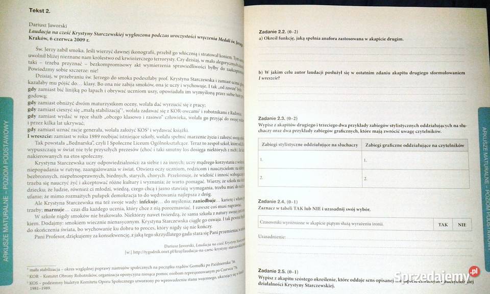 Teraz matura 2016 Język polski Marianna Gutowska Chełm