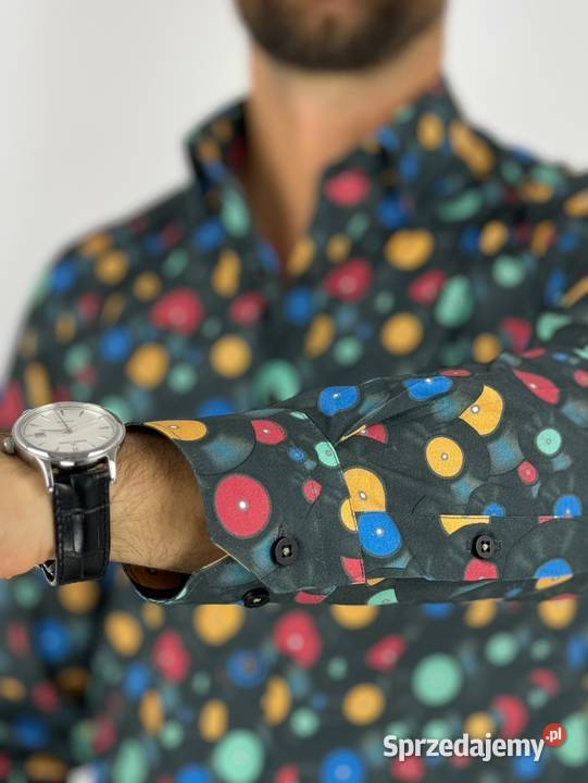 GIOVANNI PERA Koszula męska K010 Płyty winylowe Ostrów Wielkopolski