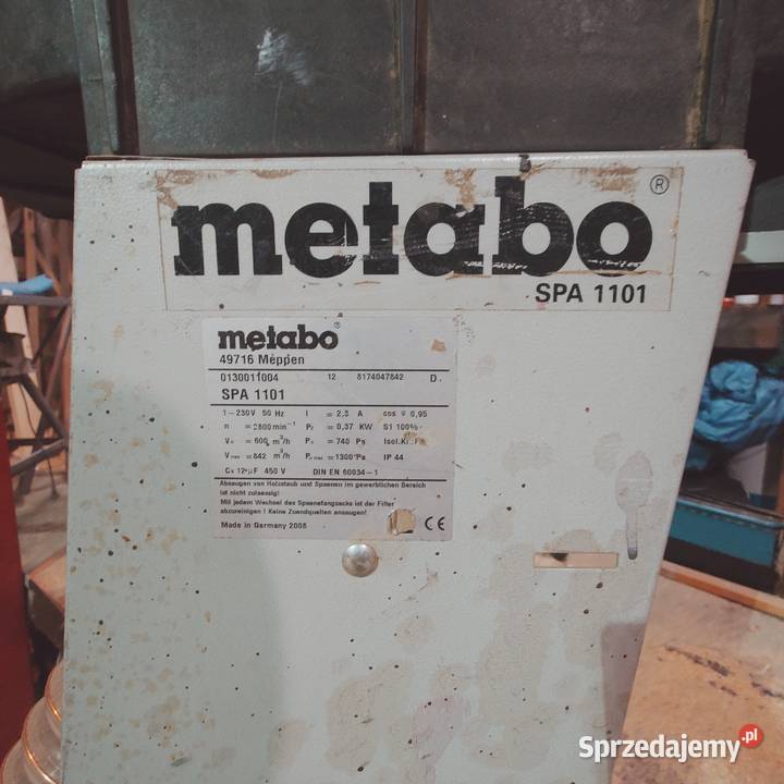 Odkurzacz przemysłowy Metabo SPA 1101 100 Kiełczów