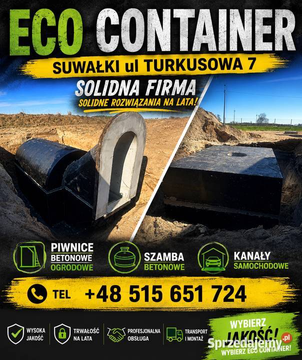 Piwnice ogrodowe betonowe Ziemianka