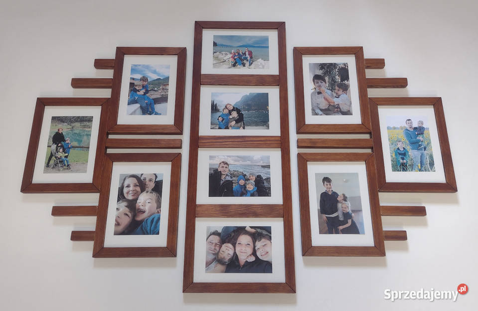 Drewniana Multirama Ramka na 10 zdjęć 15X21 Kraków sprzedam