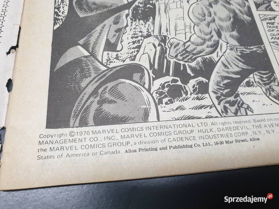 The Mighty World of Marvel 200 Hulk The Avengers Rok wydania 1976 Gdynia