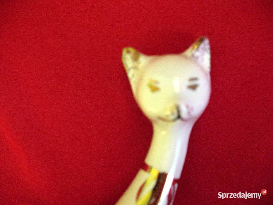 Kot Powabna koteczka biała figurka porcelana 16 Siedlce