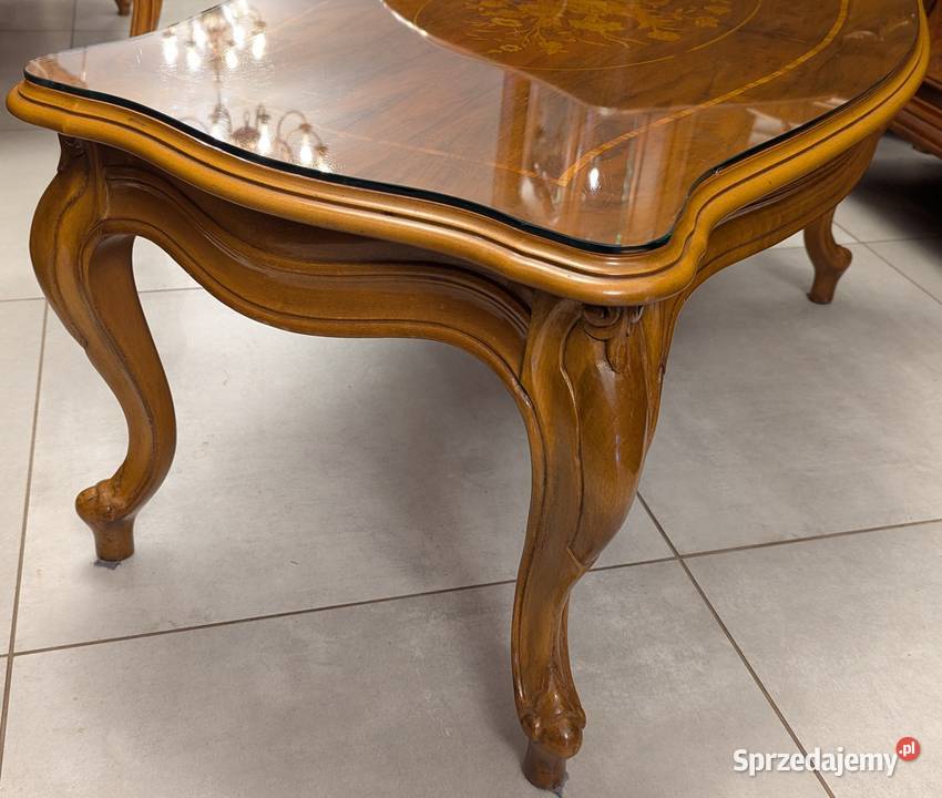 Piękny stolik ludwikowski orzech intarsje sklep Dąbrowa Górnicza sprzedam
