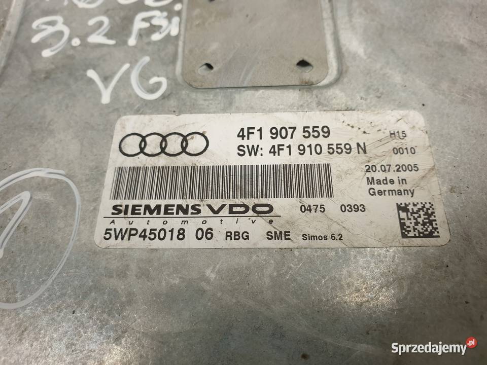 Audi A6 C6 32 FSI STEROWNIK SILNIKA komputer Rudka