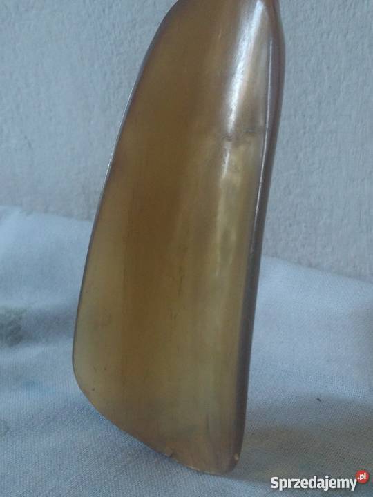 STARA ŁYŻKA DO BUTÓW ręczny wyrób RÓG NATURALNY Warszawa