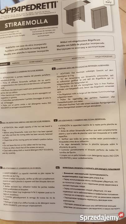 Szafka z deską do prasowania włoska śląskie Wodzisław Śląski