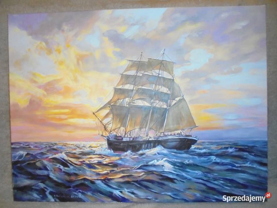 Kolekcjonerska interpretacja obrazu Żaglowiec Toruń sprzedam