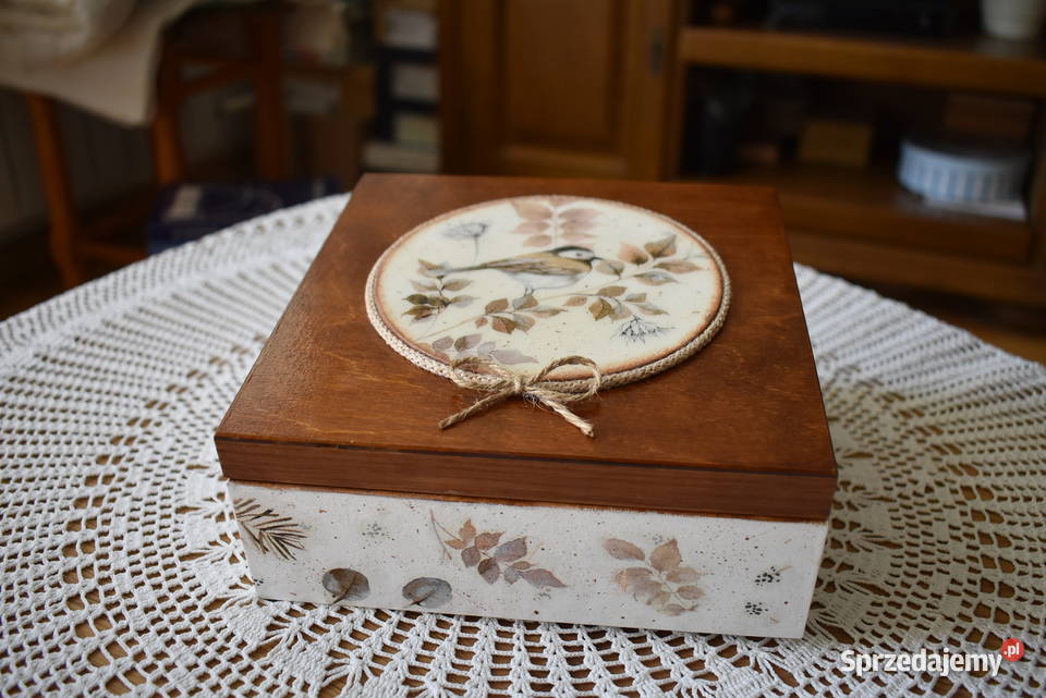 Pudełko rękodzieło decoupage