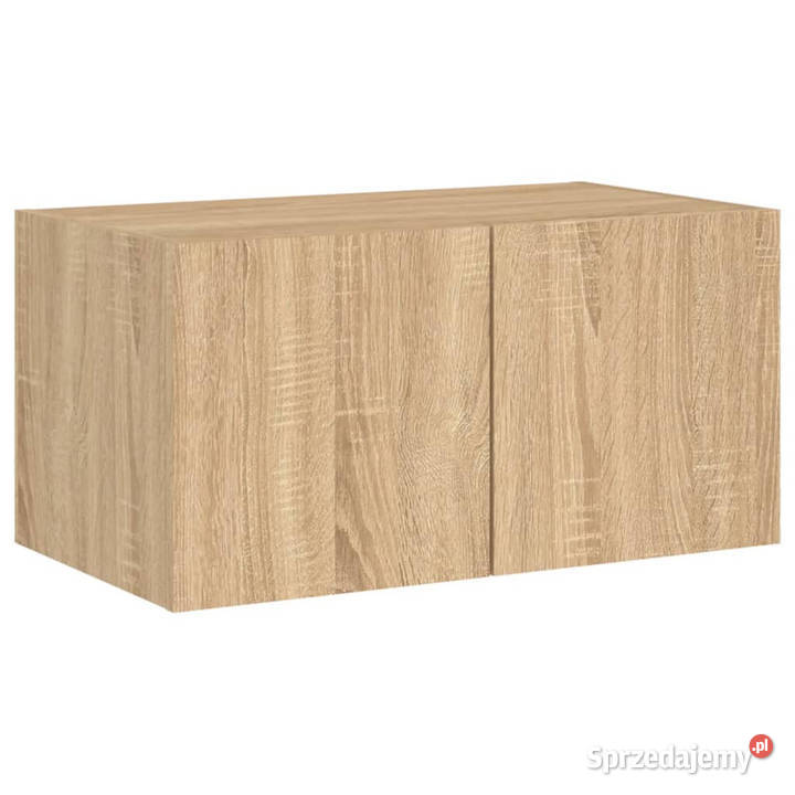 Ścienna szafka TV z LED dąb sonoma 60x35x31 Warszawa