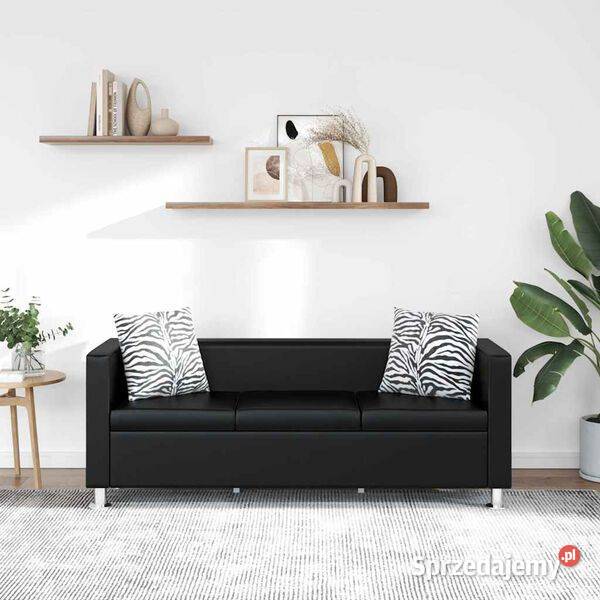 vidaXL Sofa 3osobowa ze skóry syntetycznej