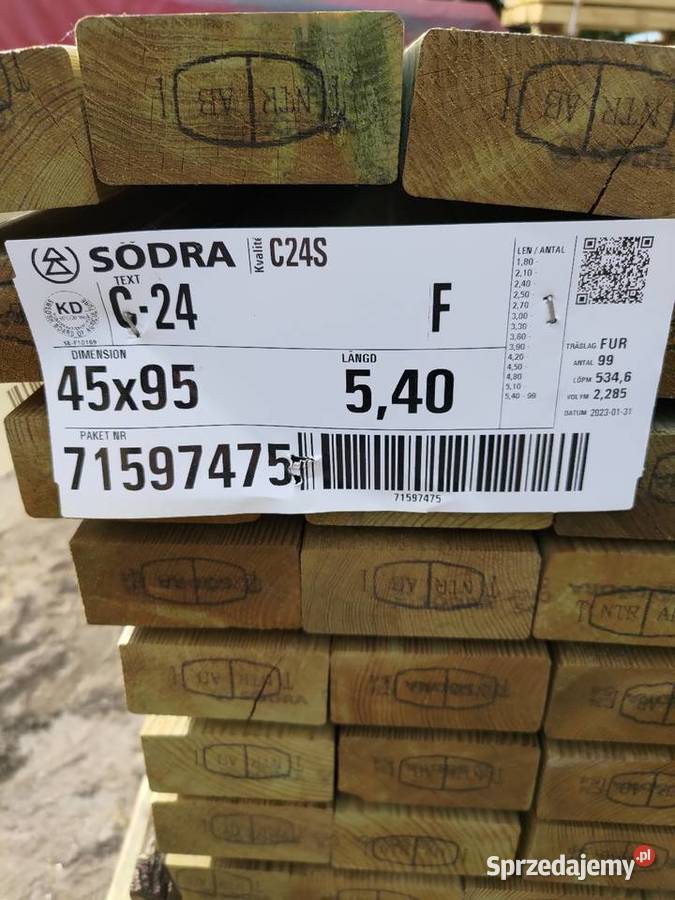 Kantówka impregnowana C24 45x195 pomorskie