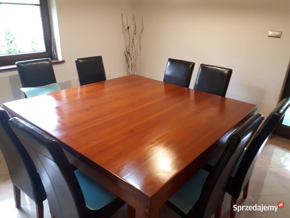 Duży drewniany stół do jadalni 180 x 180 180cm mazowieckie Warszawa sprzedam