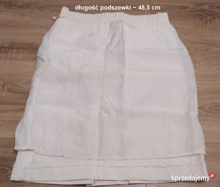 Spódnica damska ROZPOREK biała Hajnówka