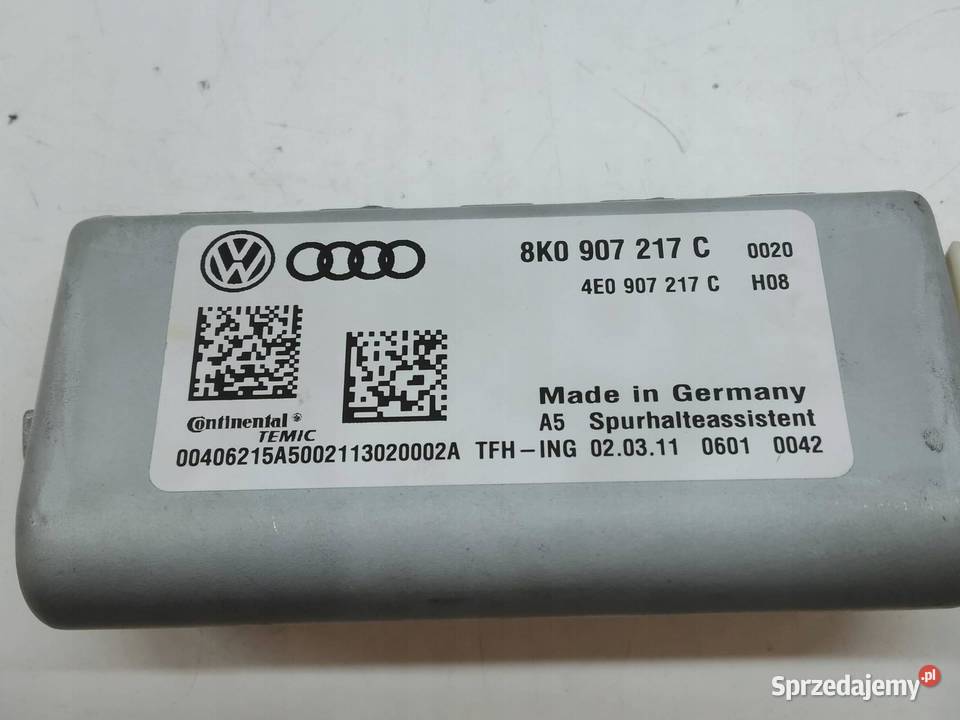 KAMERA PRZÓD ASYSTENT PASA 8K0907217C Audi A4 IV Wyposażenie elektryczne Układ elektryczny, zapłon sprzedam