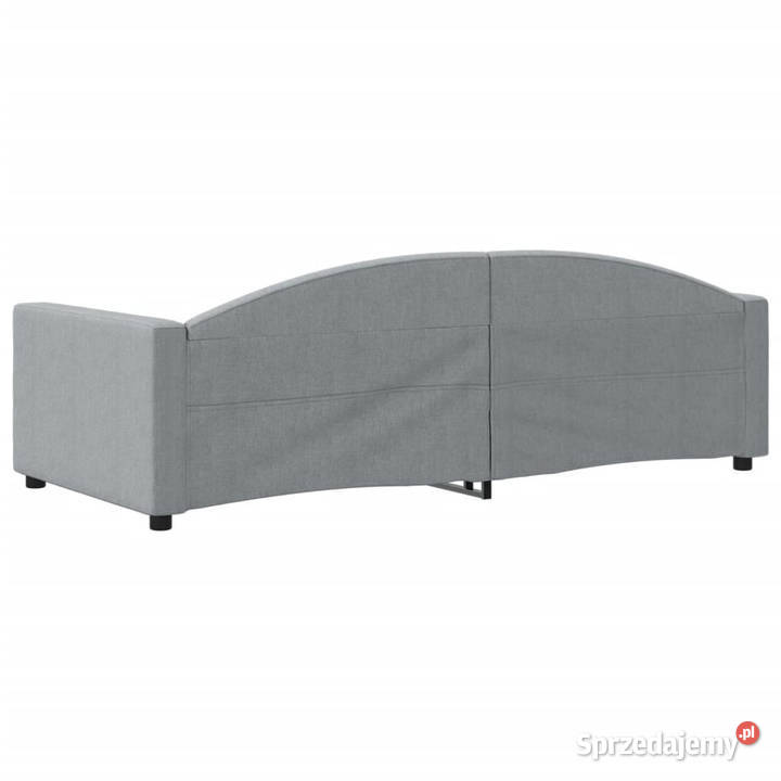 Sofa z funkcją spania jasnoszara obita tkaniną 223cm Warszawa