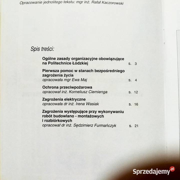 Materiały w zakresie Bezpieczeństwa i Higieny łódzkie Łódź