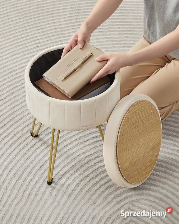 Taboret tapicerowany z funkcją stolika 32cm Ruda Śląska