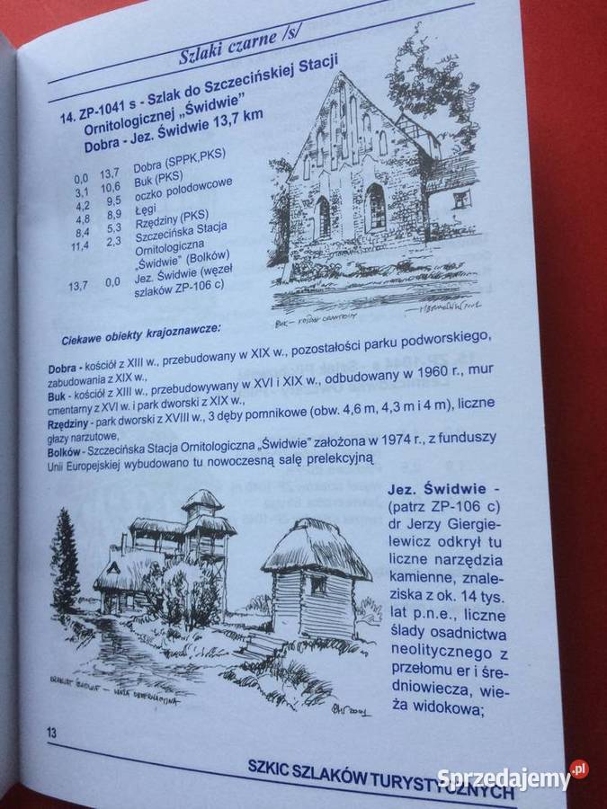 846 Szkic Szlaków Turystycznych Polic I Antykwariat Szczecin