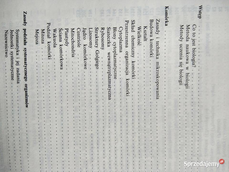 Biologia unikatowe egzemplarz Warszawa