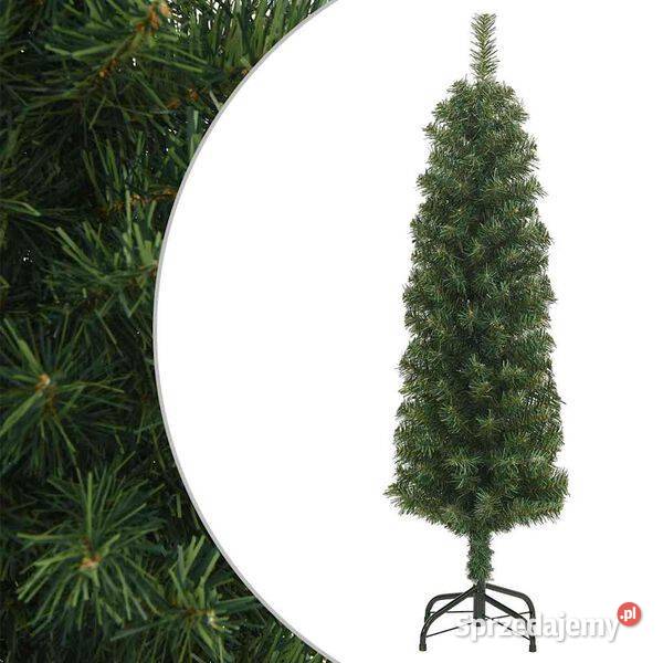 vidaXL Smukła sztuczna choinka ze stojakiem mazowieckie Warszawa sprzedam
