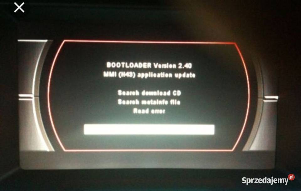 Audi komunikat Bootloader MMI 2G Ostrów Wielkopolski