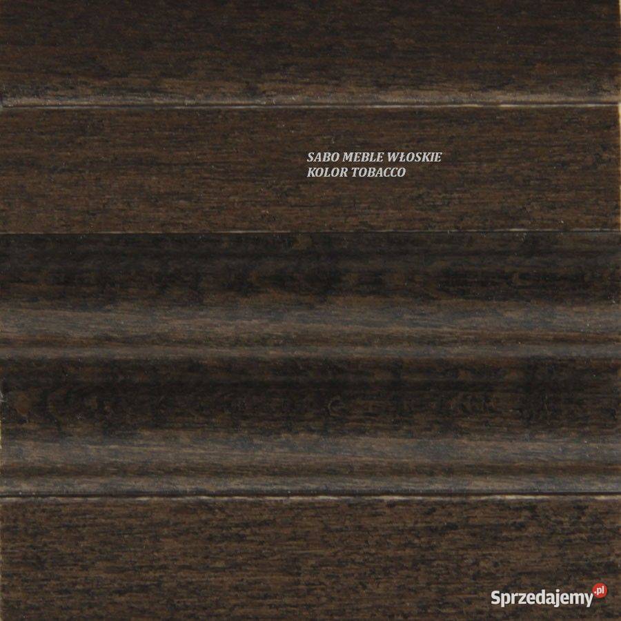 Komoda drewniana w kolorze tobacco ze złotymi Przemyśl