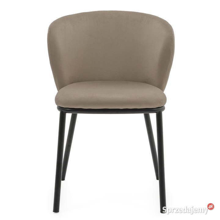 Ciemnobeżowe Krzesło Tapicerowane Bari Wysyłka 87cm Meble Tarchały Małe