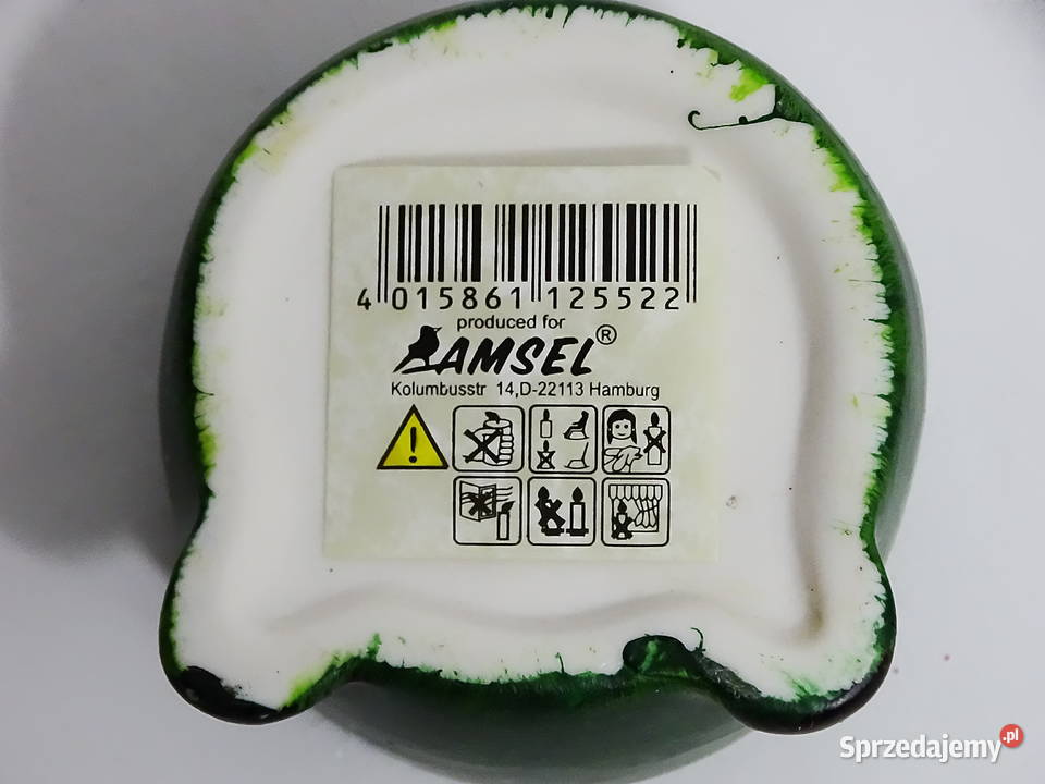 Zimowa figurka lampion porcelanowy dekoracja lubelskie Biłgoraj