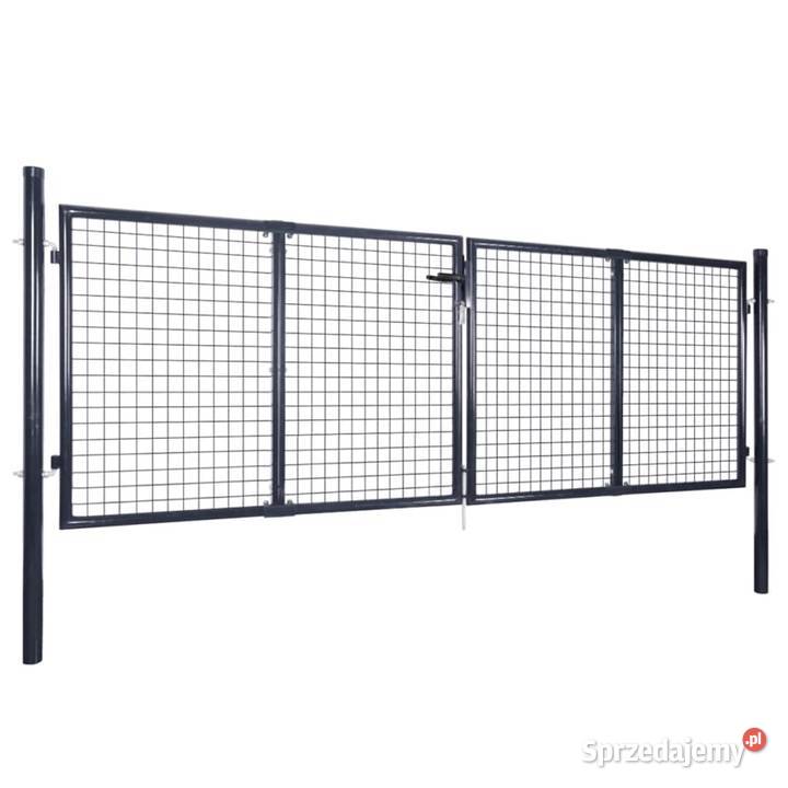 vidaXL Brama ogrodowa z siatki