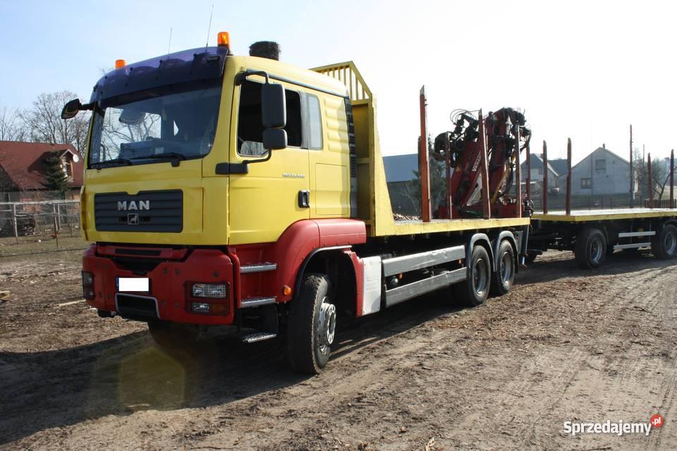 MAN TGA 33440 z zabudową do przewozu drewna Młynarze