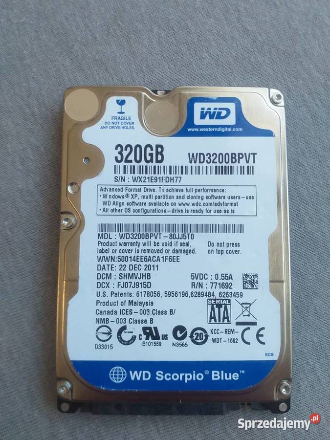 wd dysk twardy wd3200bpvt 320gb świętokrzyskie Sandomierz