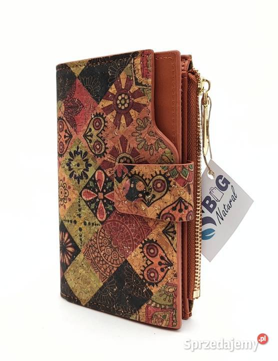 Portfel średni korkowy damski z korka eko Katowice