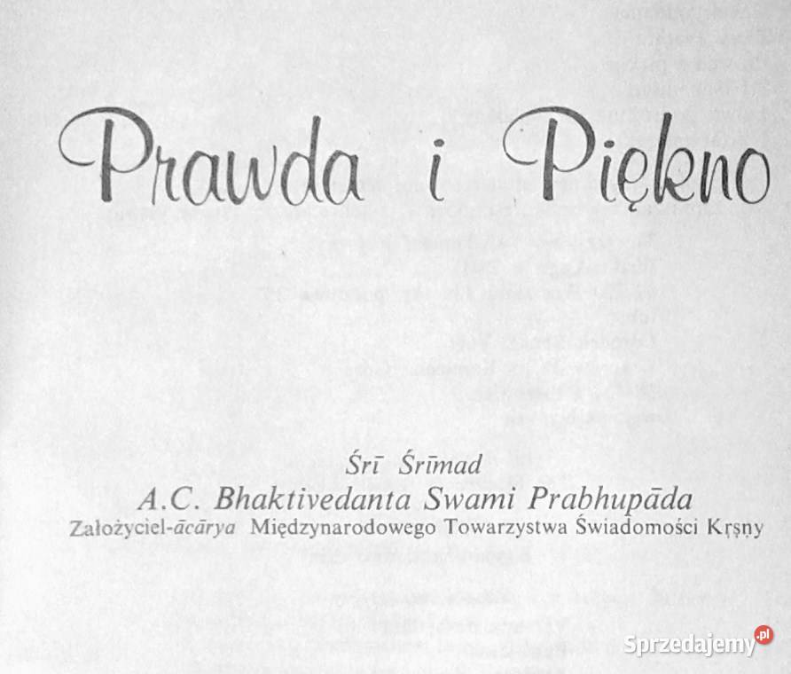 Prawda i piękno Sri Srimad AC Bhaktivedanta lubelskie Chełm