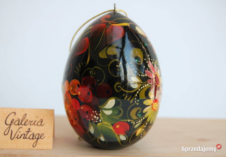 Drewniana pisanka rosyjska Rosja kwiaty Lublin sprzedam