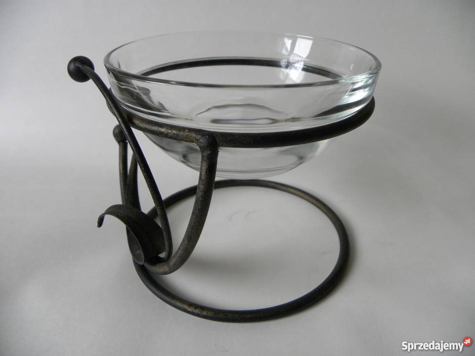 Patera mała cukiernica misa na metalowej Legnica