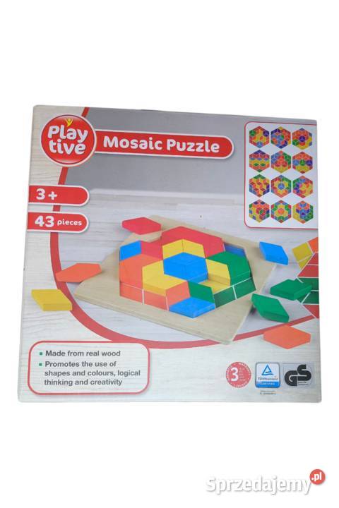 Drewniane puzzle mozaika gra logiczna świętokrzyskie Miedzierza