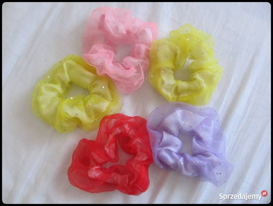 kolorowe gumki frotki do włosów dziewczynki 5 Pozostałe Płock
