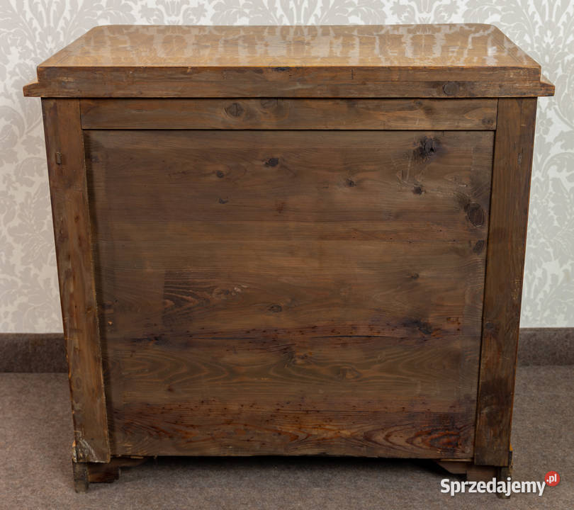 Komoda biedermeier jasna jesion korzeń antyk