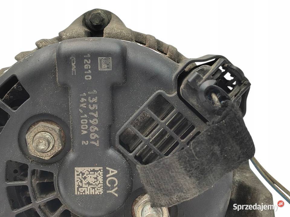 ALTERNATOR Opel Astra J 16 16V oryginał 13579667 Układ elektryczny silnika Chełm