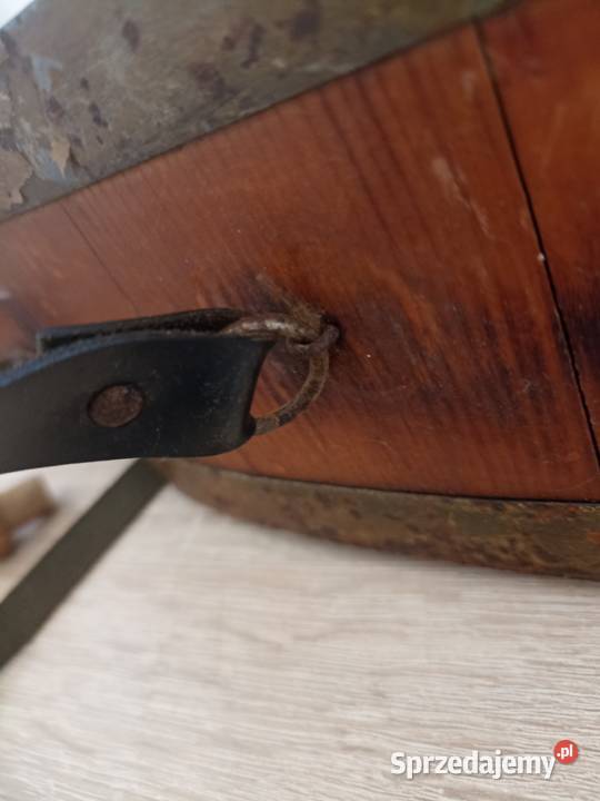 Stary drewniany bukłak na trunki Antyki Ełk