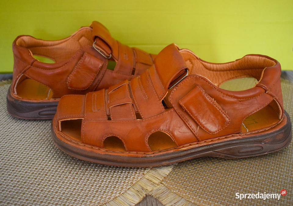 Sandały męskie skórzane rozmiar 44 długość inna