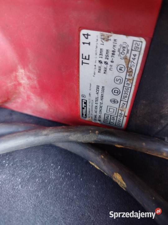 Młotowiertarka Hilti te14 sprawna odbiór podkarpackie Rzeszów