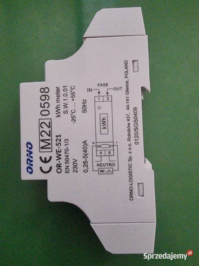 Licznik energii elektrycznej jednofazowy 230V Gliwice sprzedam