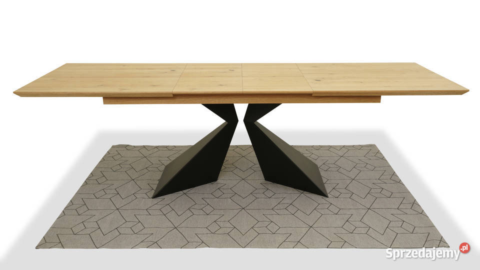 Stół Dębowy Szczotkowany Sękaty Stopa Czarna mazowieckie Warszawa