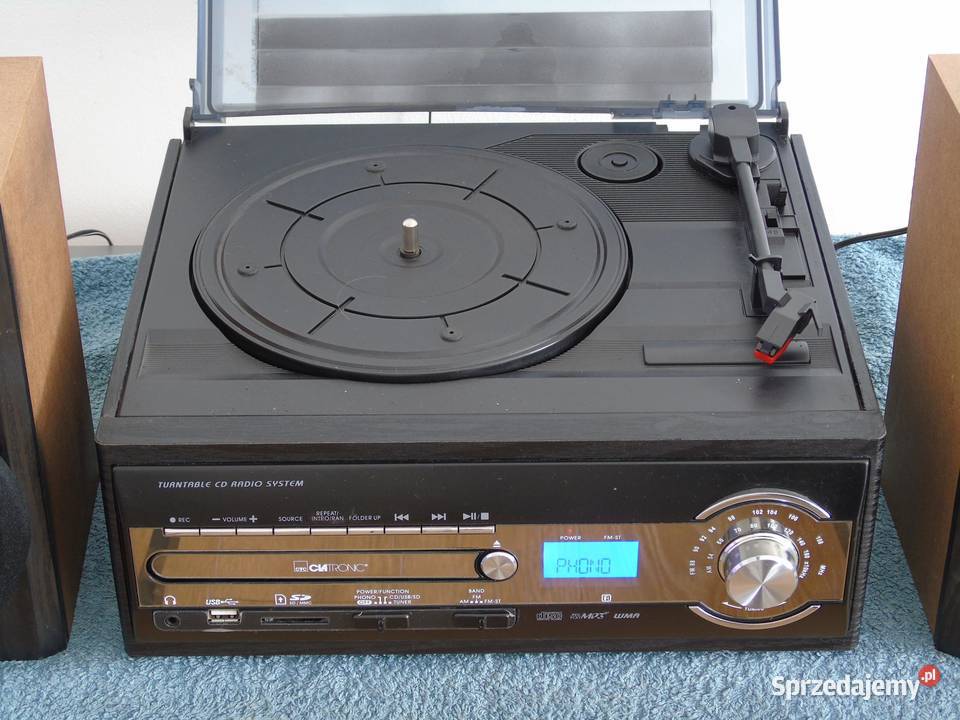 Gramofon z radiem USB SD mp3 CD pilot i głośniki podkarpackie Jasło