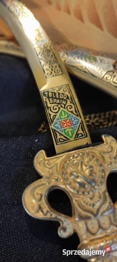 Vintage złocony sztylet BERMEJO z Toledo