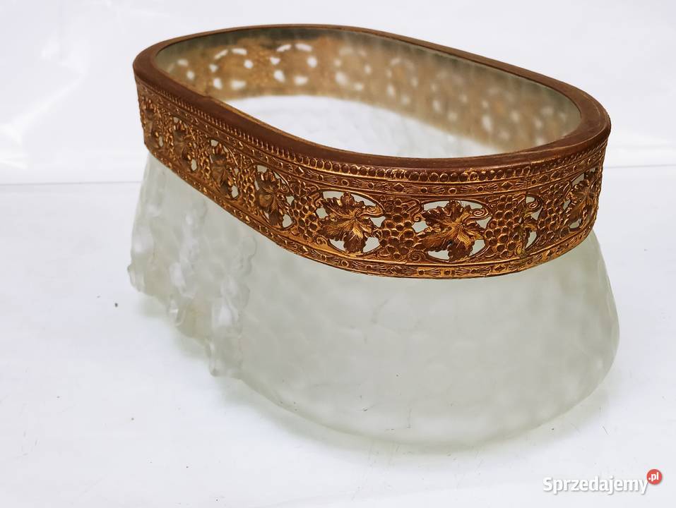 Loetz Żardiniera Szkło Brąz Pozłacany sprzedam
