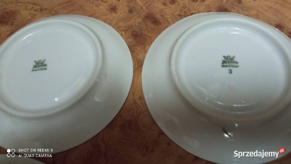 4 ładne talerze z porcelany Affek 2 białe daję dolnośląskie Wrocław