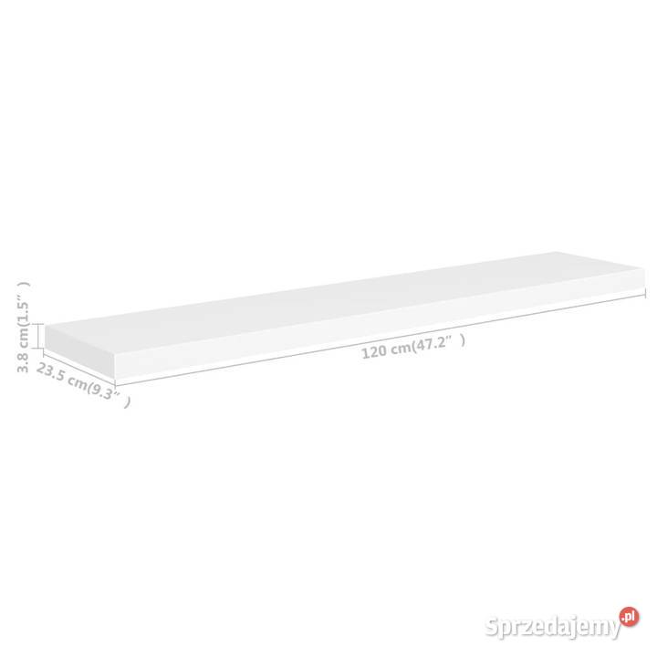Półki ścienne 2 białe 120x235x38 MDF WM323821 Warszawa
